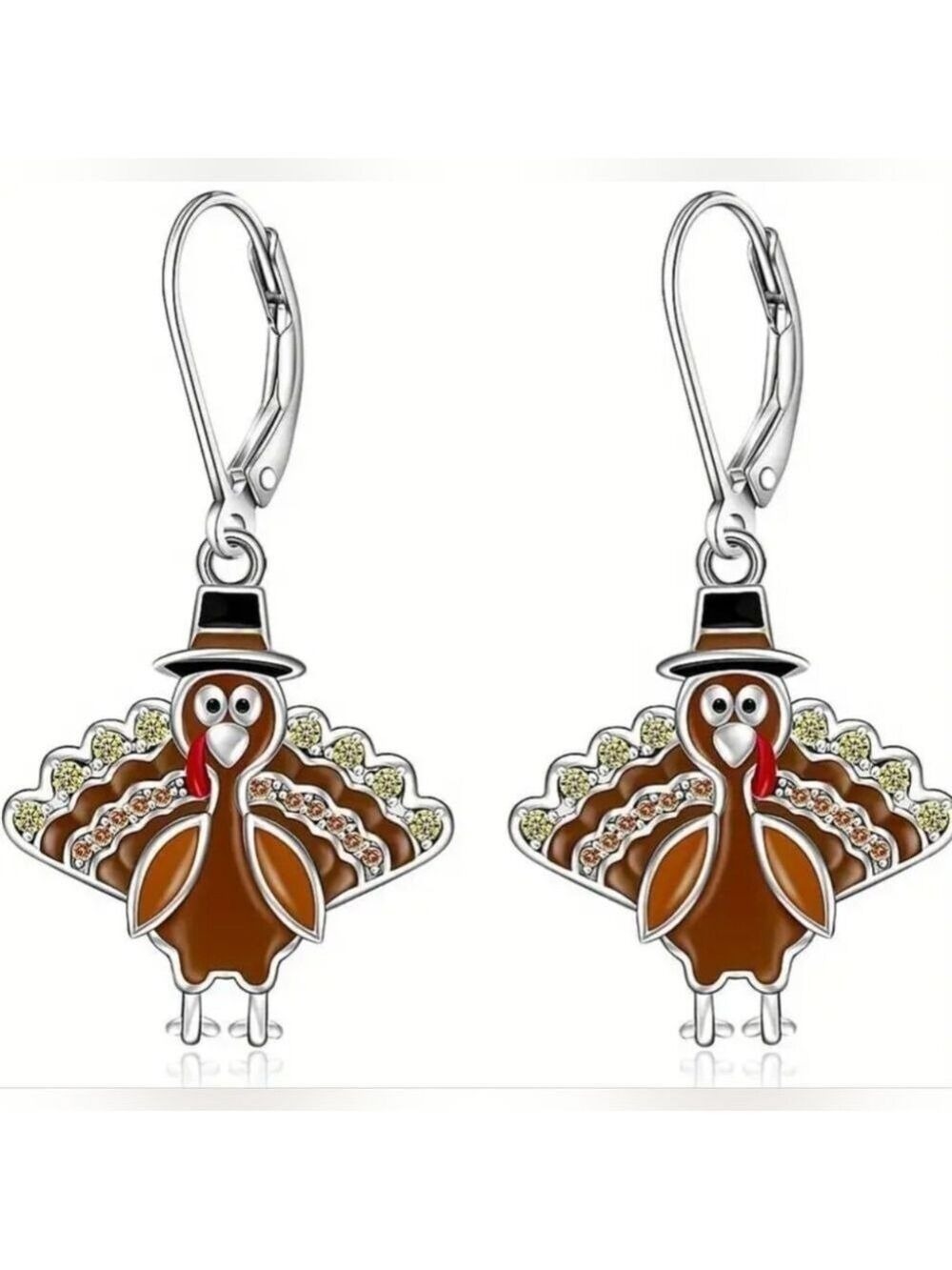 🦃Earrings--Cheerful Turkey Design